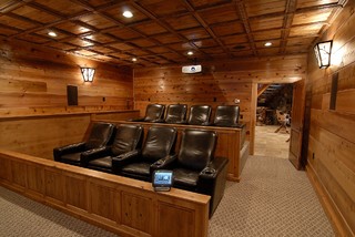 Mountain Home Theater - Rustic - Home Theater - Charlotte - by
