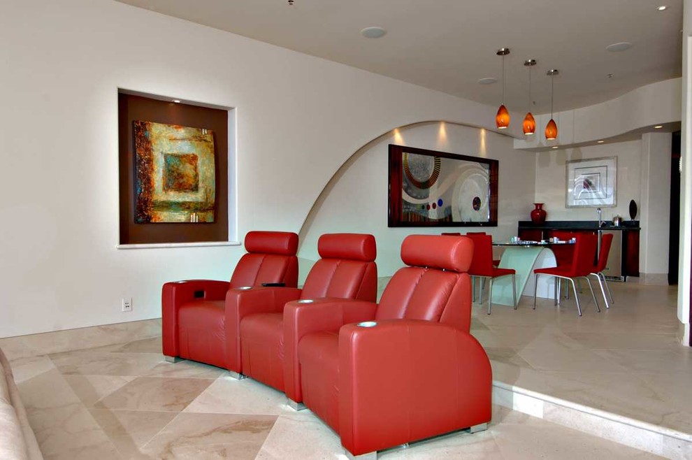 Multi Million Dollar Home in La Jolla Contemporary Home Theater