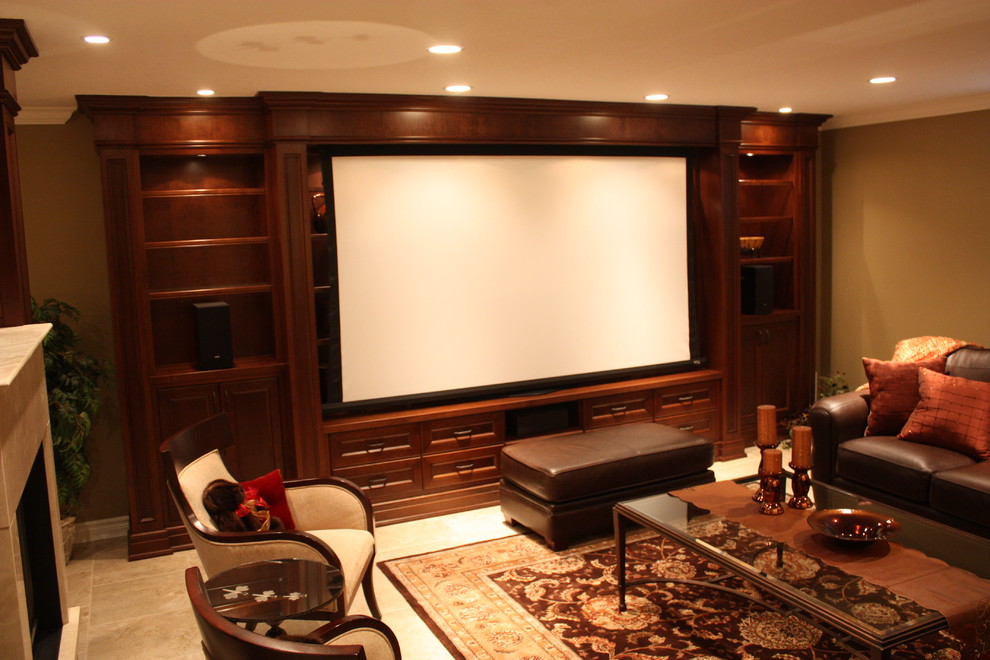 Example of a classic home theater design in Toronto