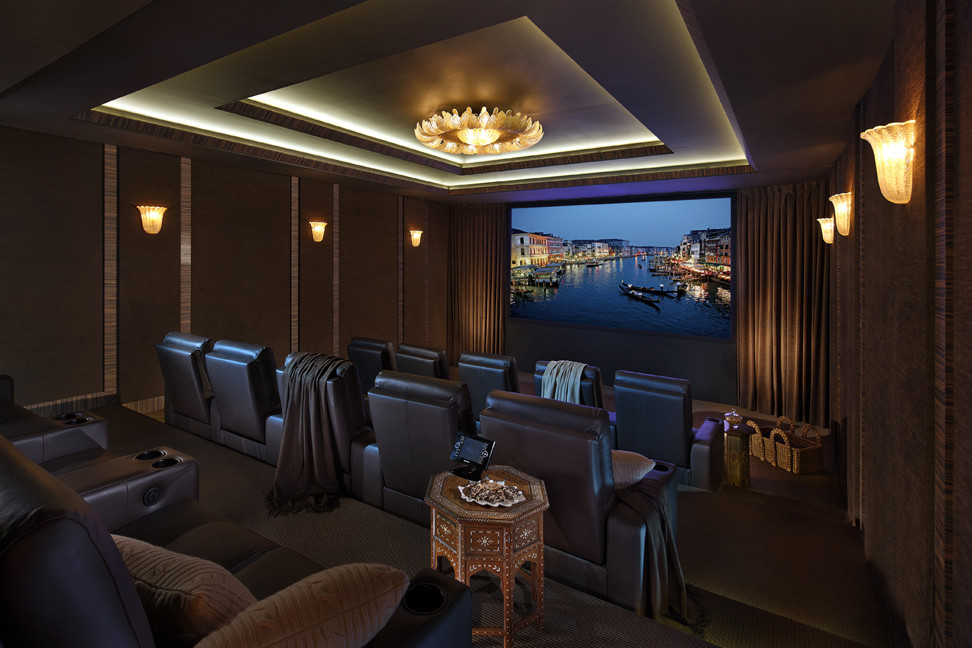 Napoli Theater Transitional Home Theater Los Angeles By