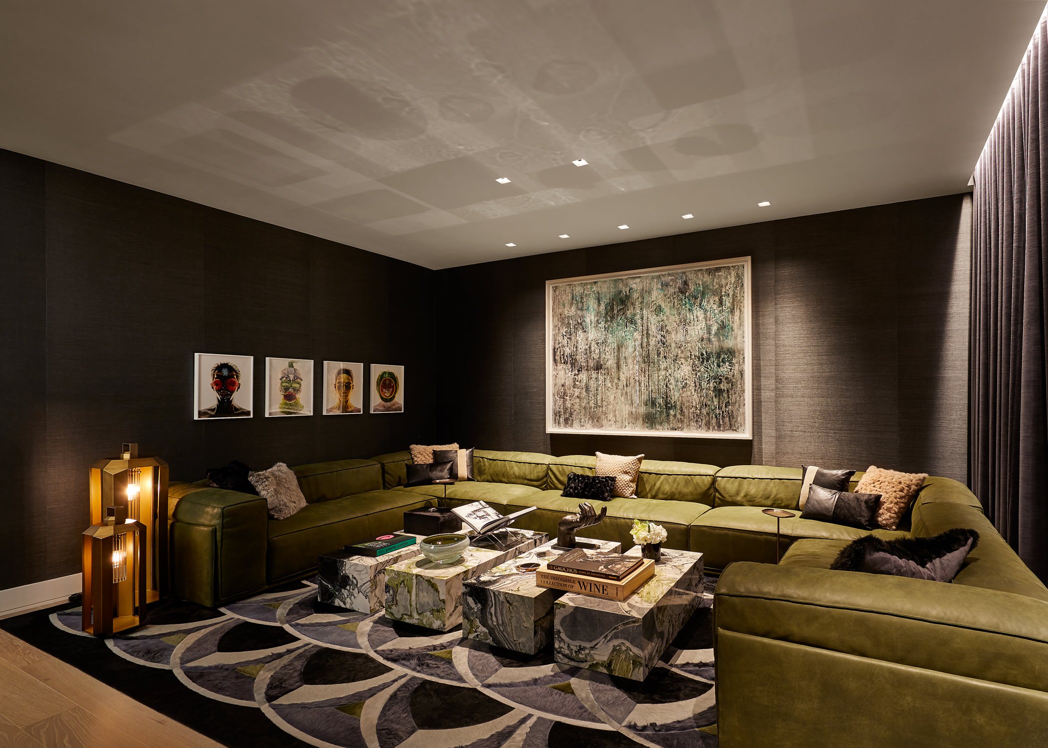 New York Penthous Noho Movie Theatre Contemporary Home Theater New York By Sofia Joelsson Design Houzz