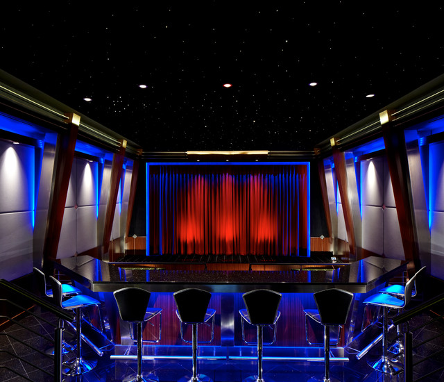 Nightclub Lounge Custom Theatre - Modern - Home Theatre - New York - by