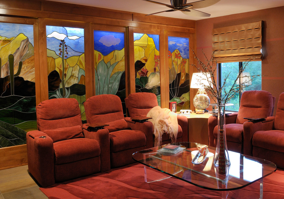 NT TUCSON Contemporary Home Theater Phoenix by ROCHELLE RUBIN