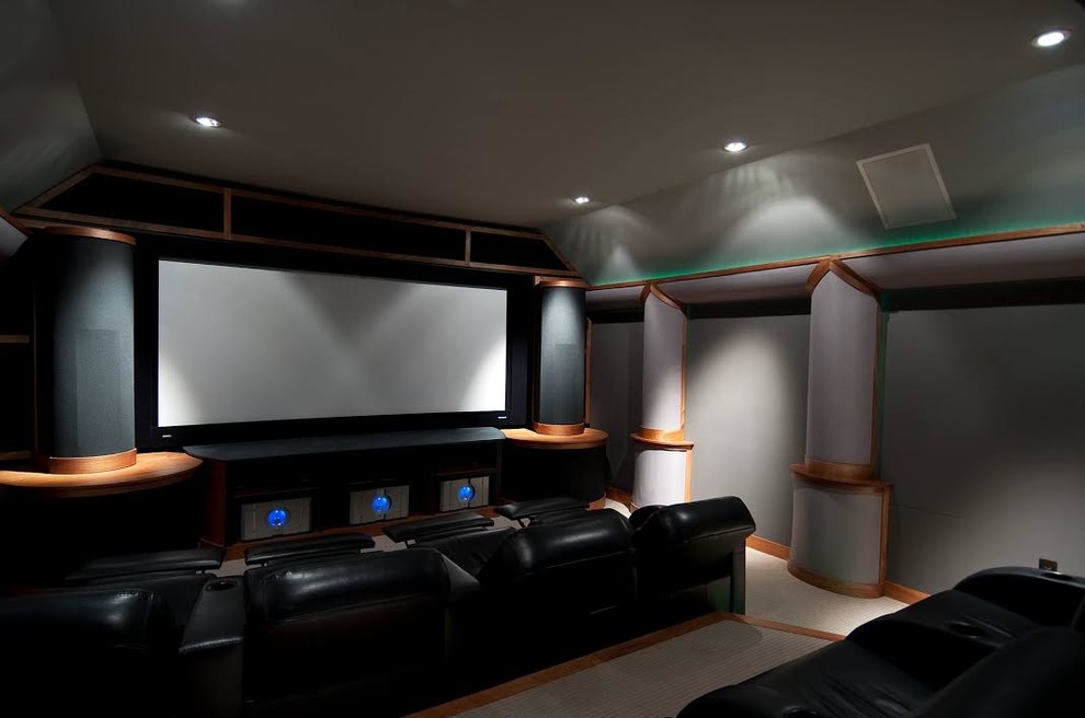 Our Work - Transitional - Home Theater - Boston - by Audio Innovations ...