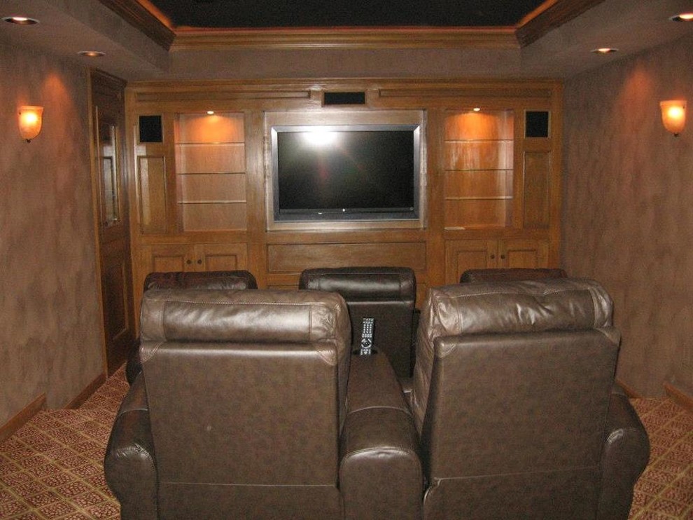 Our Work Transitional Home Theater Indianapolis by Indiana
