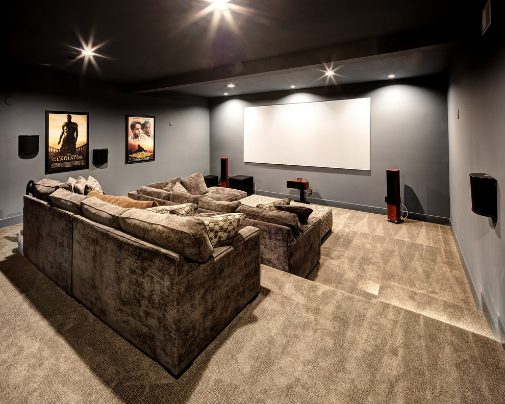 Paradise Manor Floor Plan Home Theater Kansas City by Starr Homes