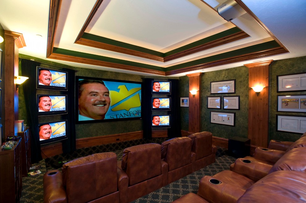 This is an example of a traditional home cinema in Salt Lake City.