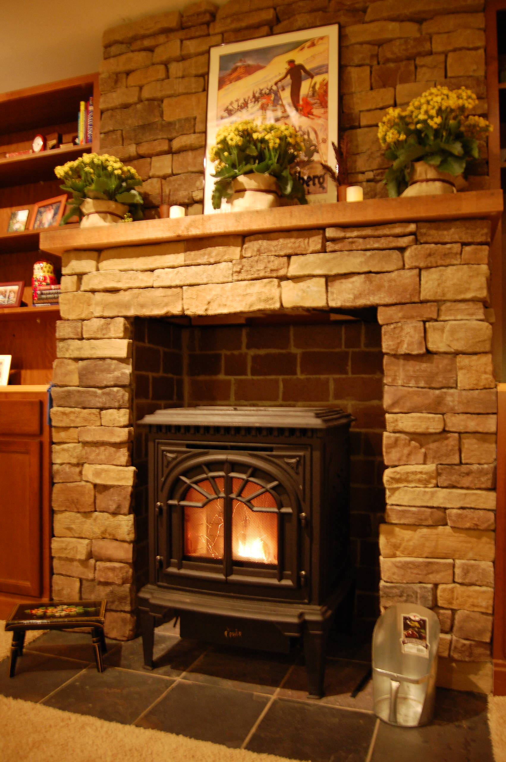 Pellet Stove Fireplace Mantels - Photos u0026 Ideas | Houzz
