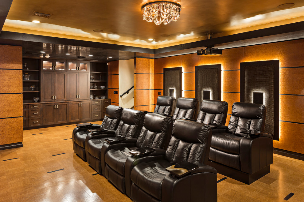 Phoenix Mansion Modern Home Theater Phoenix By Aft Construction
