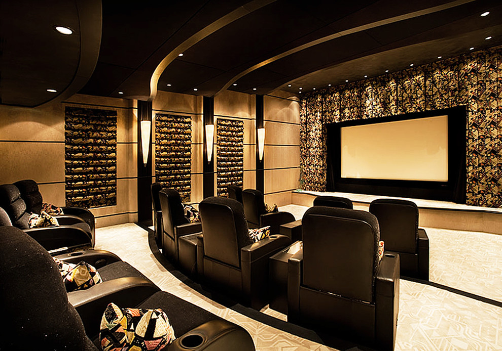 Pima Canyon Contemporary Contemporary Home Theater Phoenix by