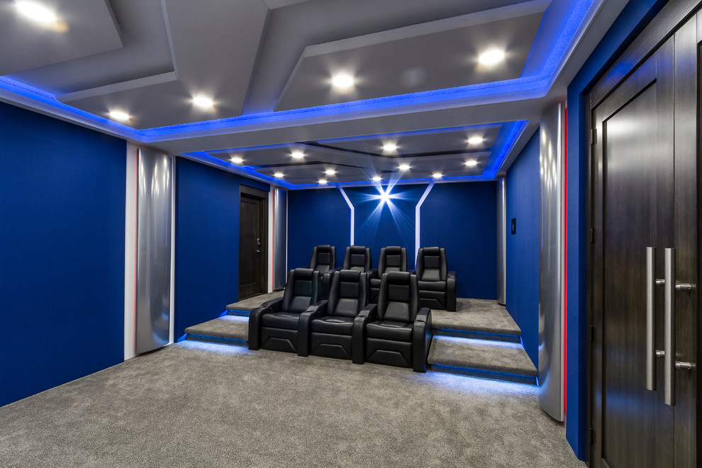 Platinum Custom Home Theater Modern Home Theater Edmonton by AV