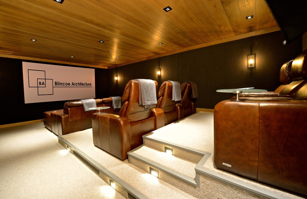 Private Theater, Home Gym Remodel Ketchum ID Transitional Home Theater Boise by