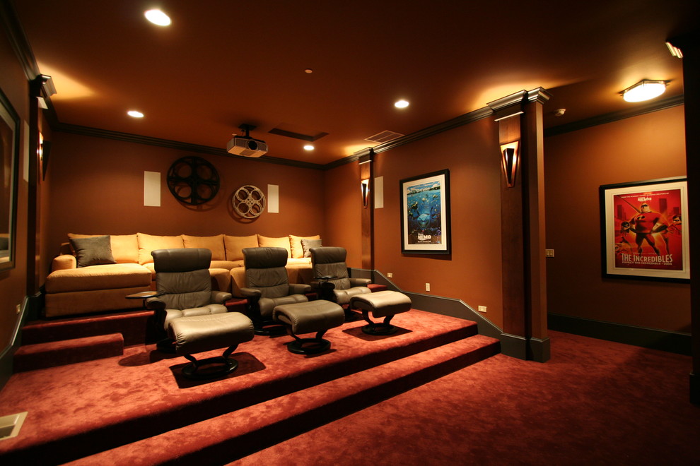 Puyallup, WA Traditional Home Theater Seattle by Theater One