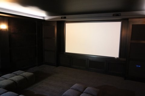 Modern home cinema in Toronto.