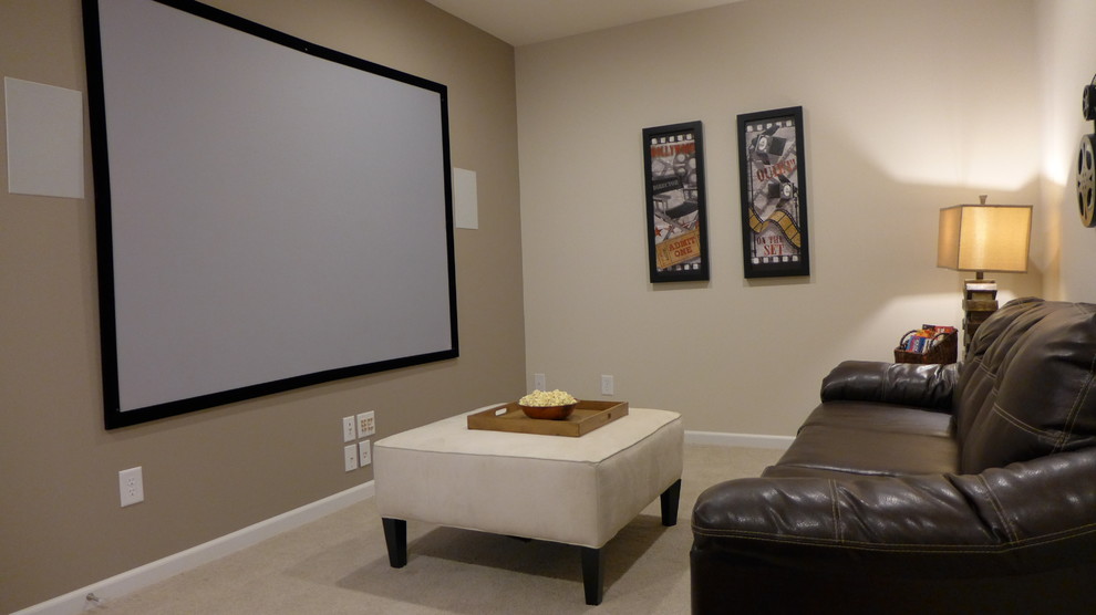 Home theater - traditional home theater idea in Indianapolis