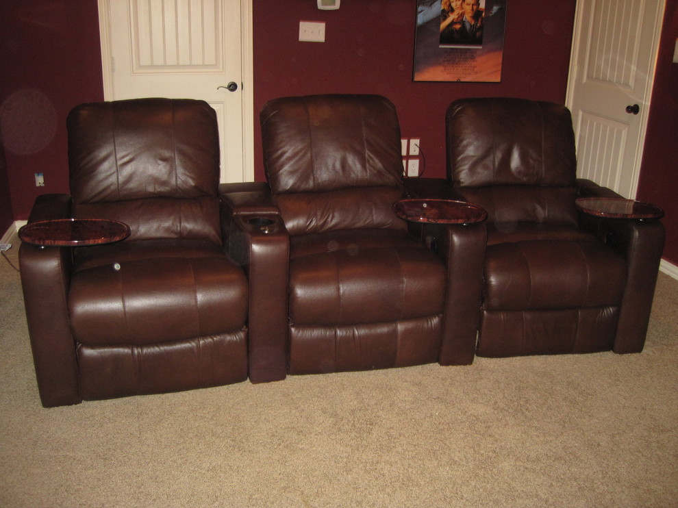 Row One Custom Theater Seating Transitional Home Theater Dallas