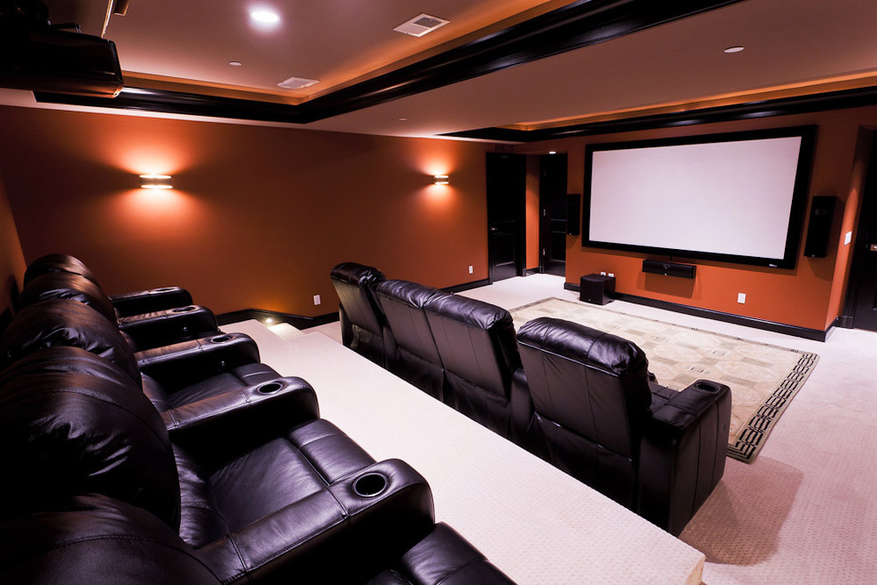 Inspiration for a timeless home theater remodel in DC Metro