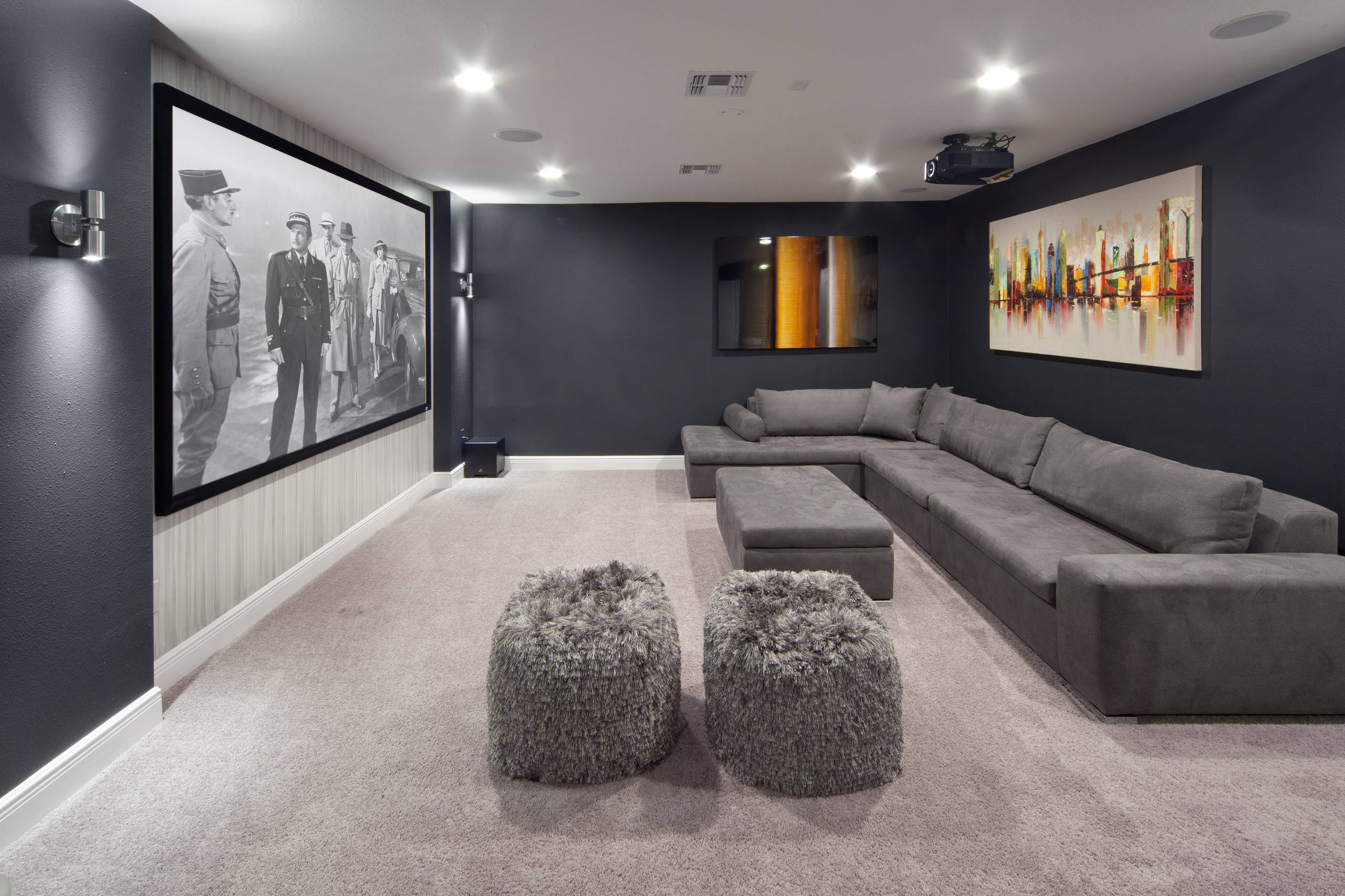 Home Theater Room Paint Color Photos