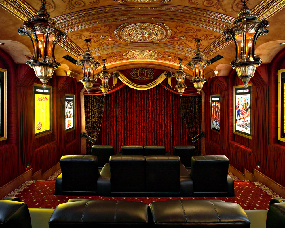 Silverleaf Estate Traditional Home Theater Phoenix by Lawrence