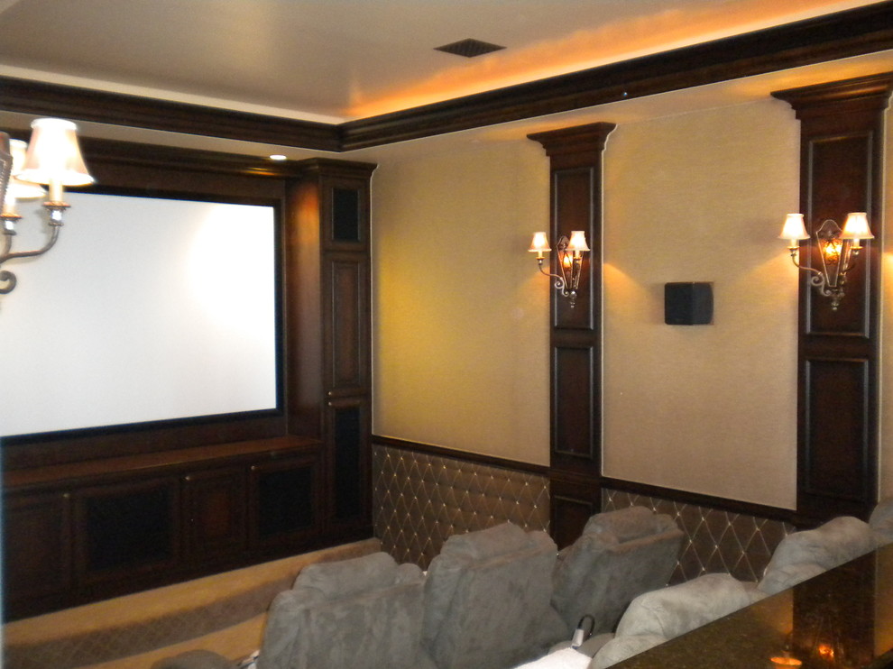 Silverleaf Home Traditional Home Theater Phoenix by KCBA I