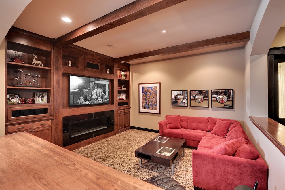 Example of a classic home theater design in Minneapolis