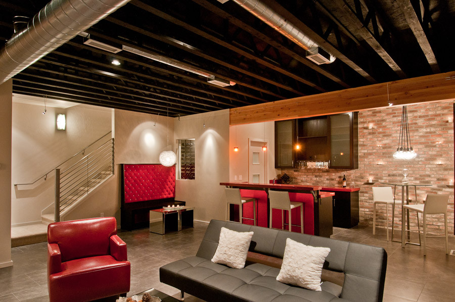 How To Illuminate Your Basement Houzz Uk How To Illuminate Your Basement Houzz Uk, Low Ceiling Basement Finishing Ideas