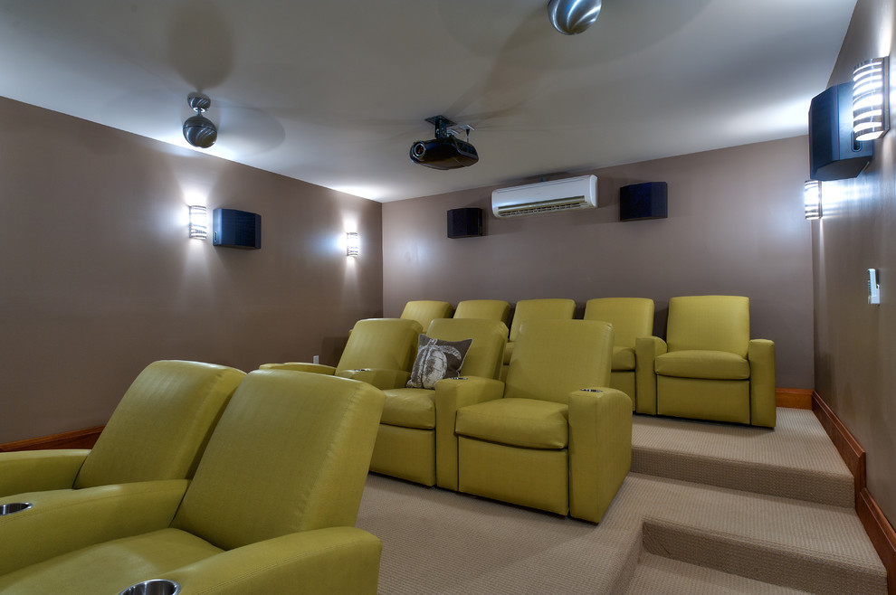 Terrapin Villa Media Room Contemporary Home Theater Denver by