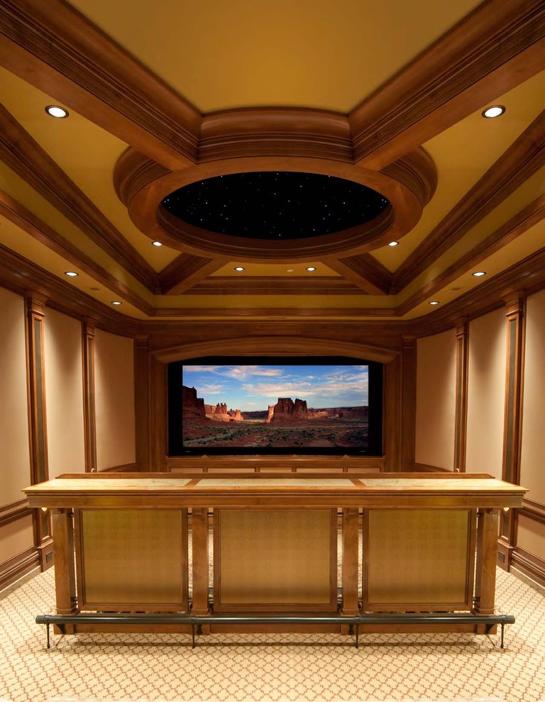 The Premier Group Contemporary Home Theater Indianapolis by The