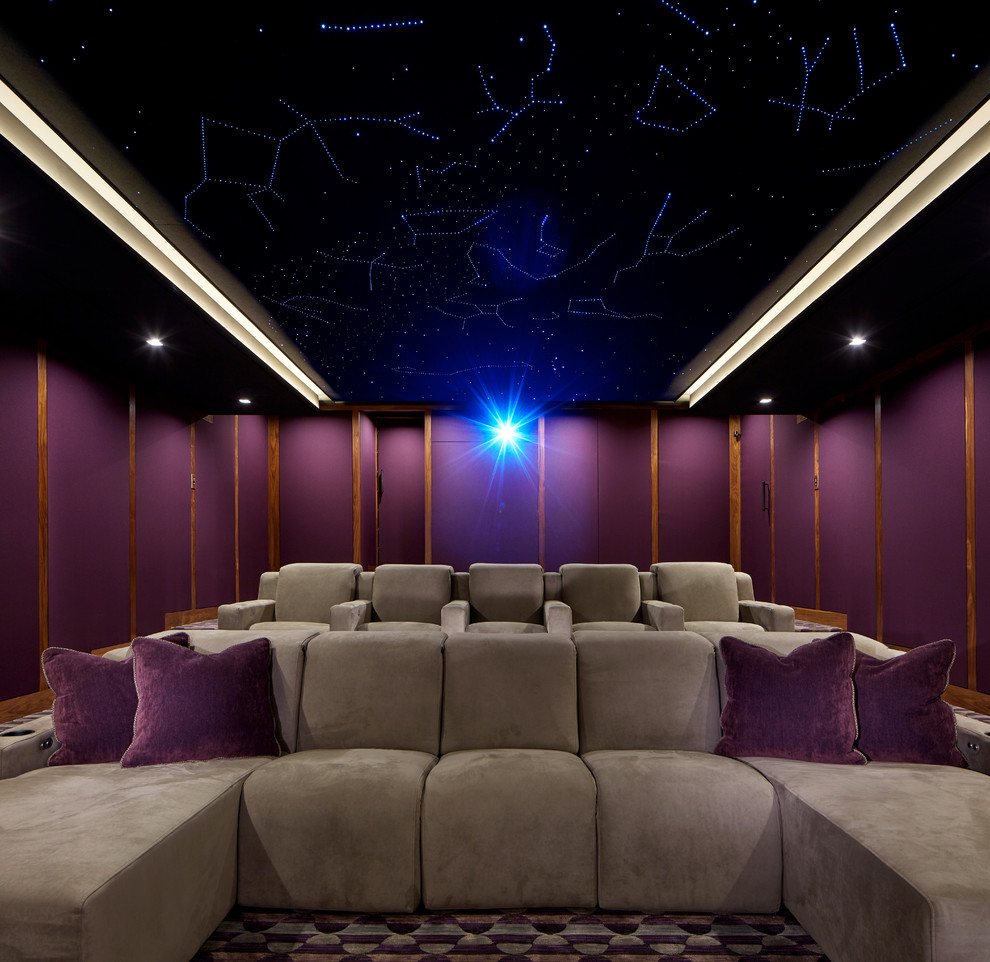 Minimalist home theater photo in New York