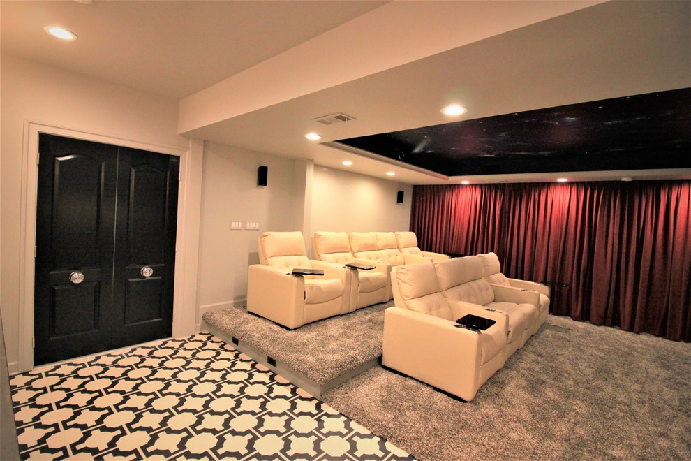 Inspiration for a timeless home theater remodel in DC Metro
