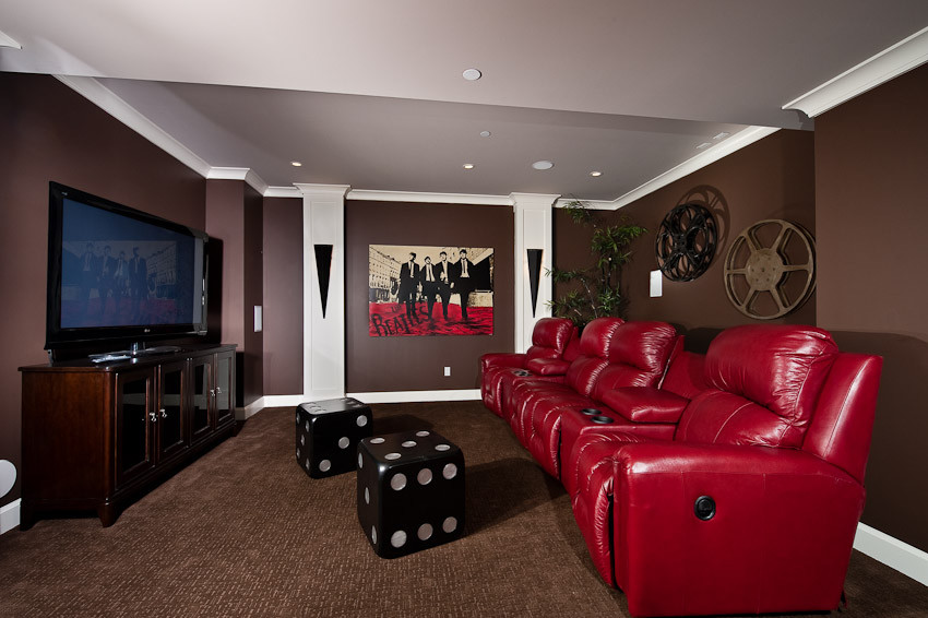 theatre room - Contemporary - Home Theater - Vancouver | Houzz