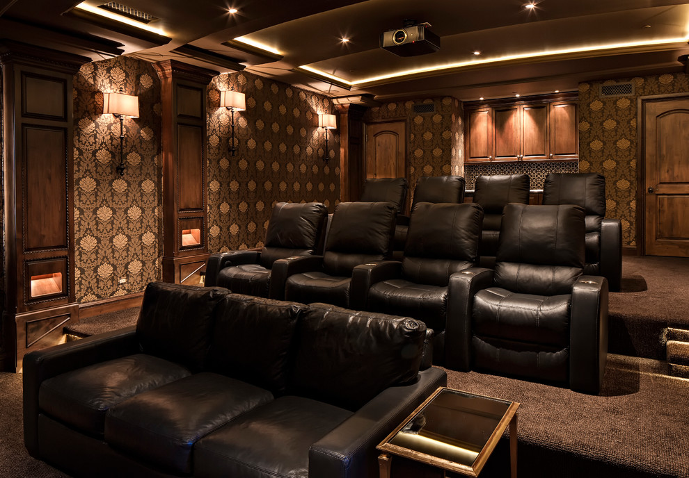 Traditional New Build Traditional Home Theater Phoenix By