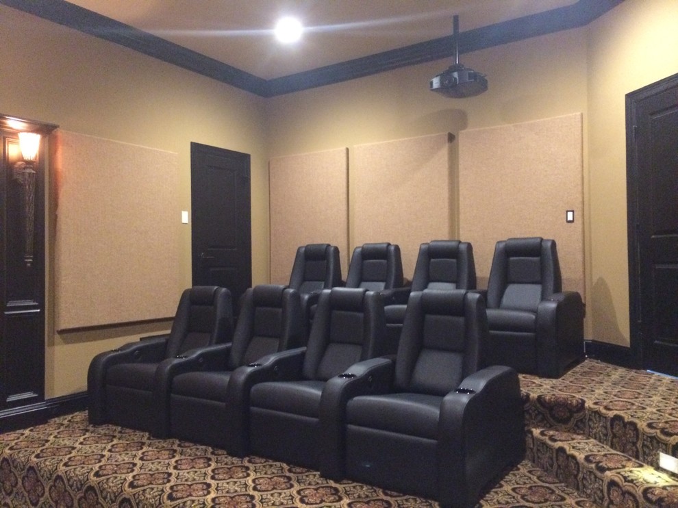 Transitional Home Theater Transitional Home Theater Houston by Echo Houzz