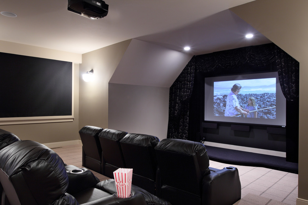 Traverse Lakefront Home With A View Traditional Home Theater
