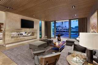 Warm Modern in Boca Raton - Modern - Home Theater - Miami - by Marc ...