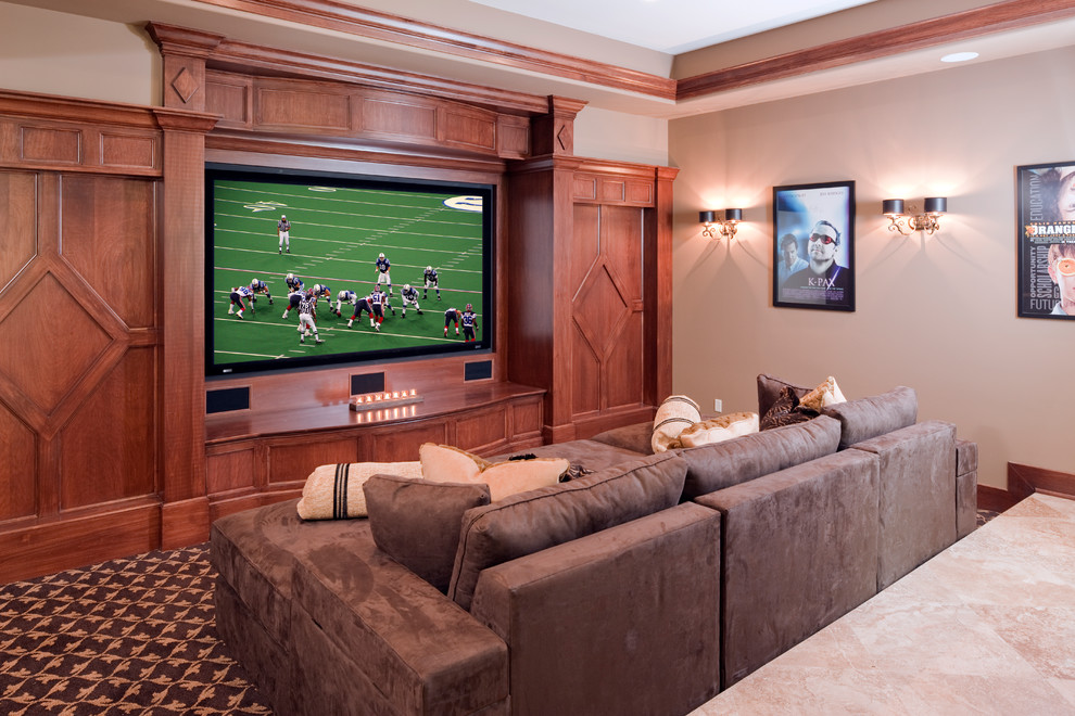 Zionsville Dream Home Transitional Home Theater Indianapolis by