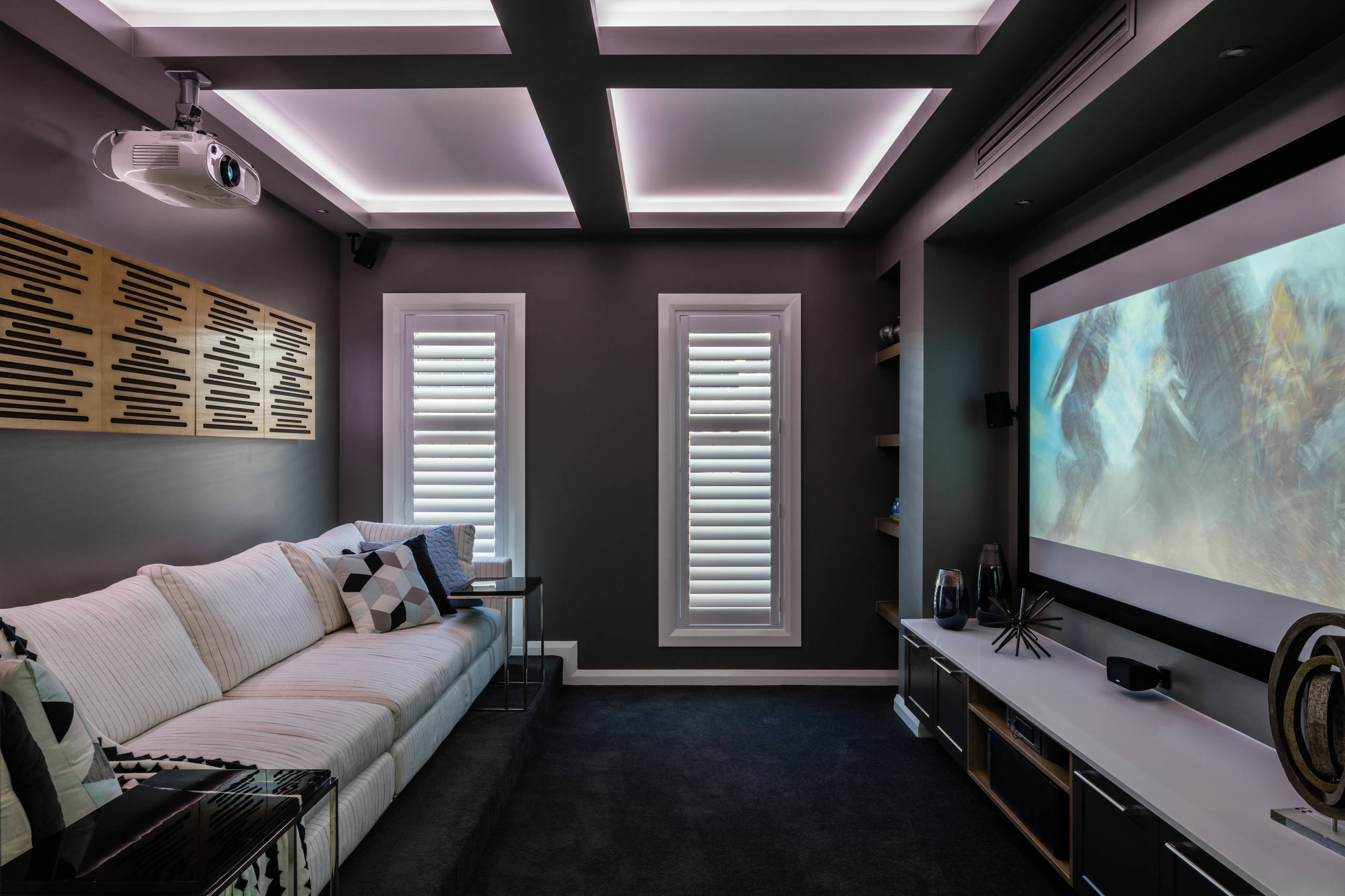 Small Bedroom Projector Setup : Projector in bedroom home cinema