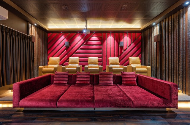 Tathastu Bungalow Design By Ace Associate Tropical Home Theatre Ahmedabad By Inclined Studio Houzz Au