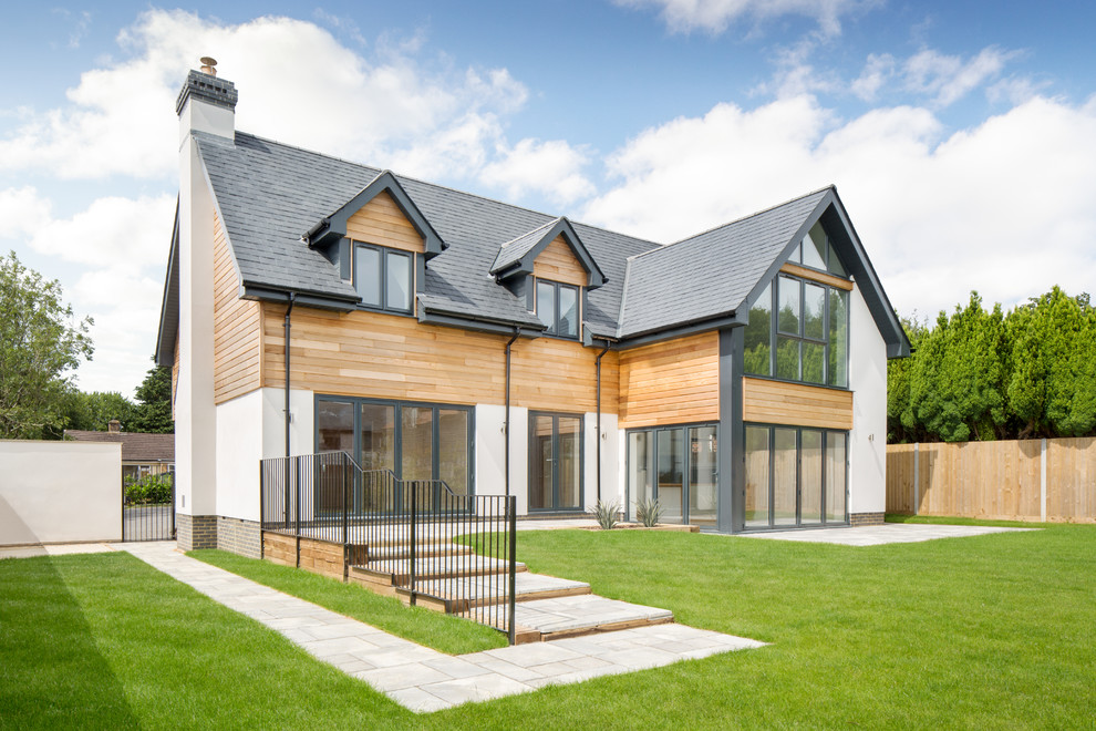 Photo of a medium sized contemporary house exterior in Wiltshire.