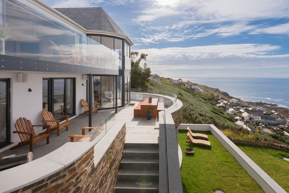 Inspiration for a contemporary exterior home remodel in Cornwall