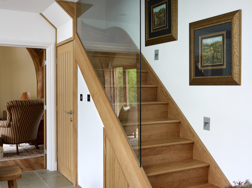 Inspiration for a farmhouse staircase in Surrey.