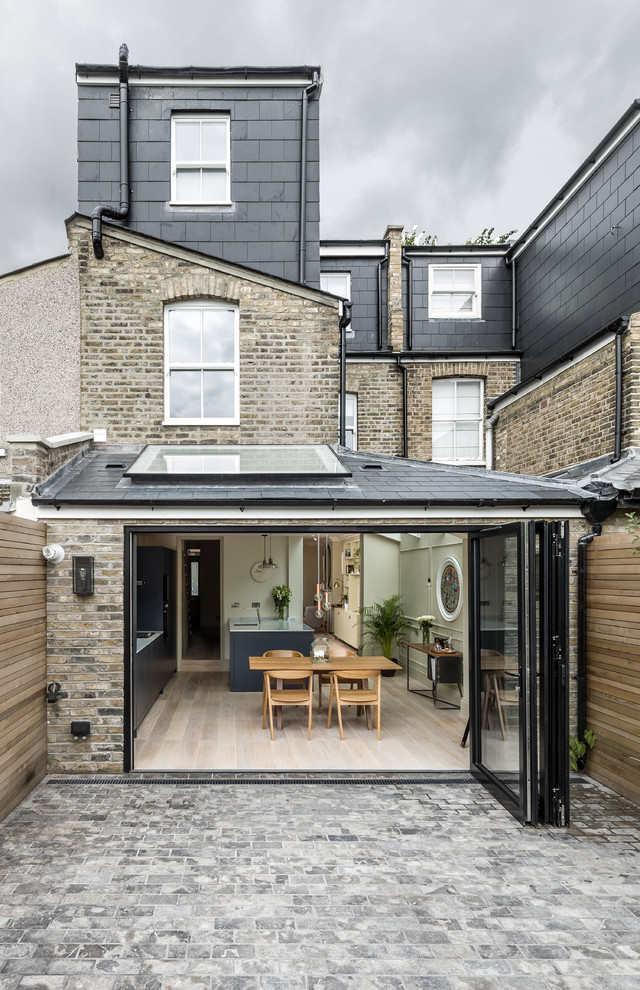 Example of a danish exterior home design in London