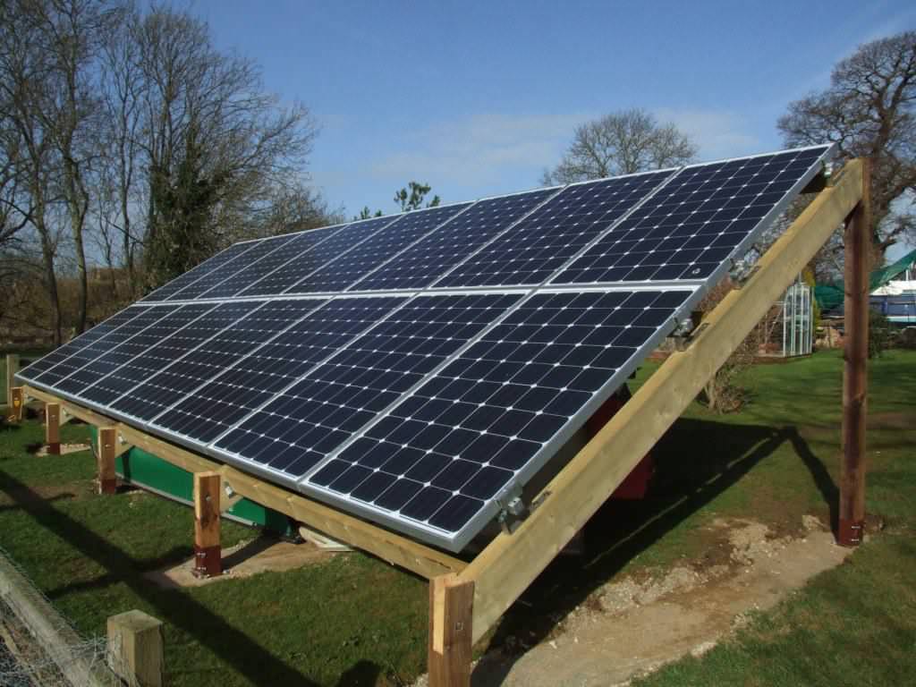 solar panels on the ground