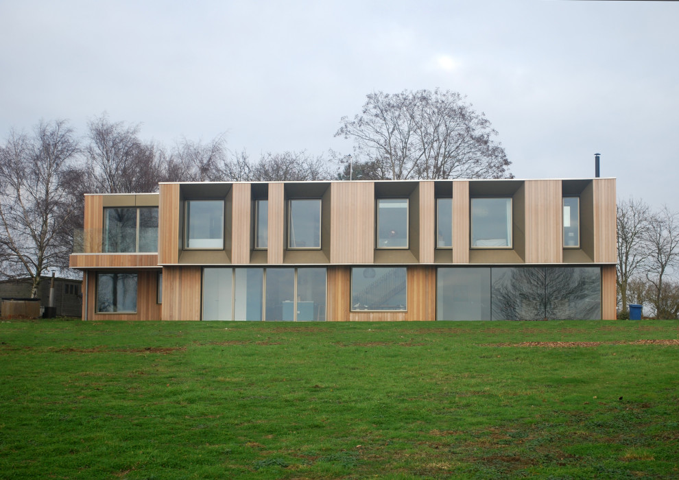 Design ideas for a contemporary house exterior in Essex.
