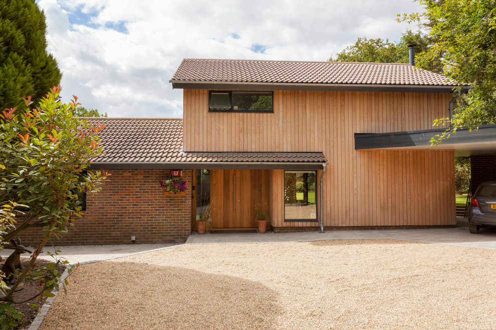 Contemporary house exterior in Sussex.