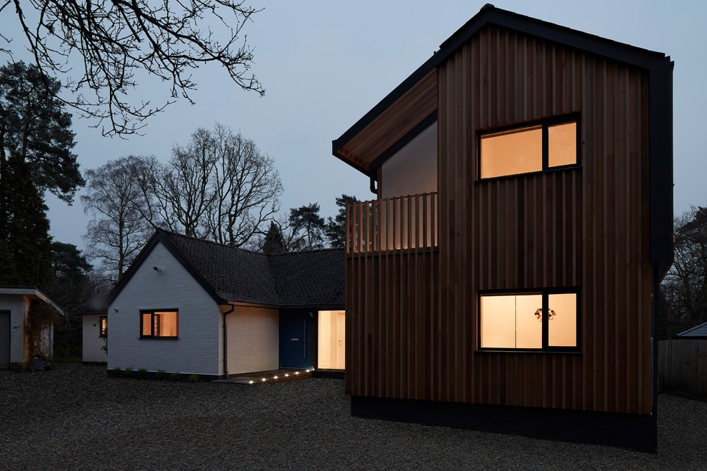 Contemporary house exterior in Hampshire.