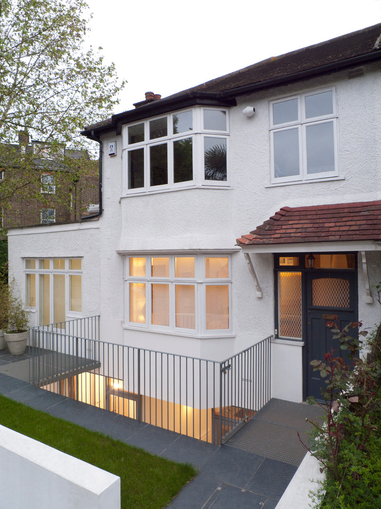 This is an example of an eclectic house exterior in London.