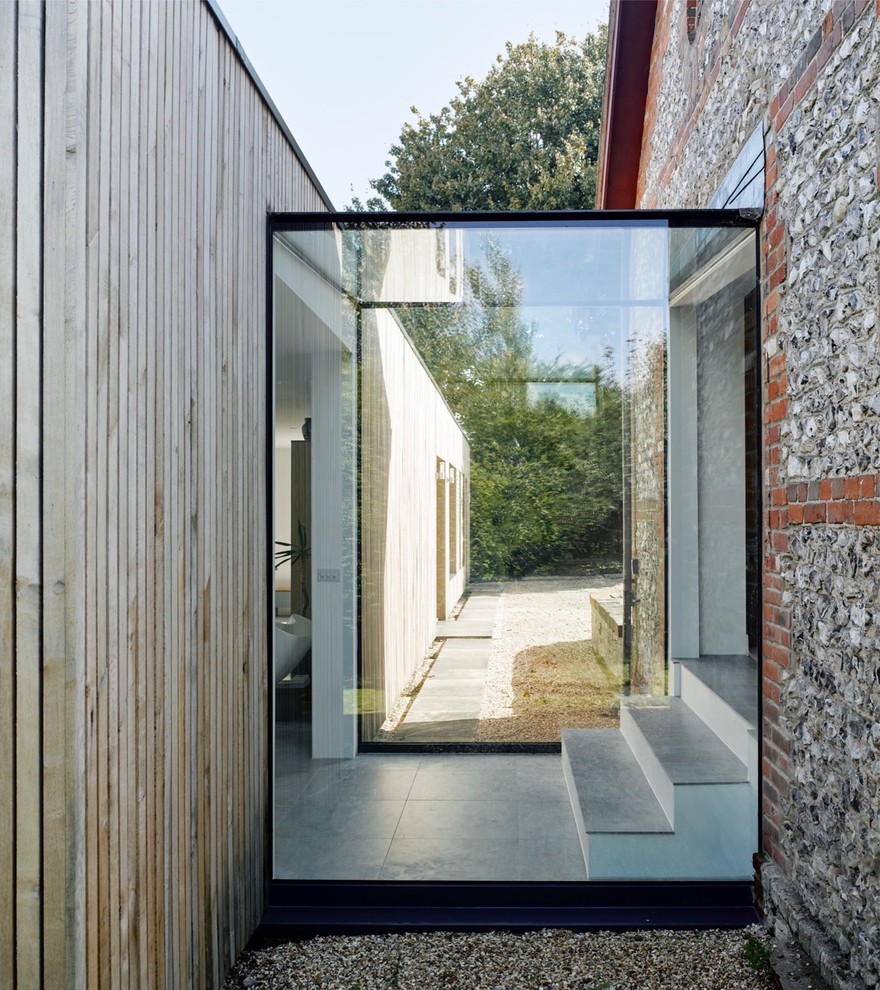 This is an example of a contemporary house exterior in Hampshire.