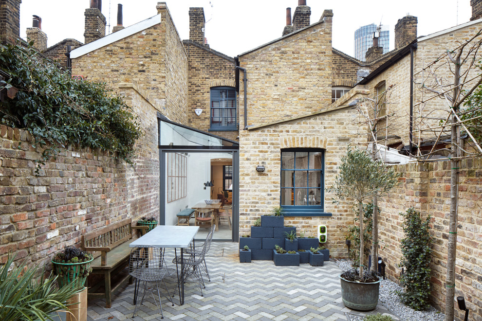 Small traditional house exterior in London.
