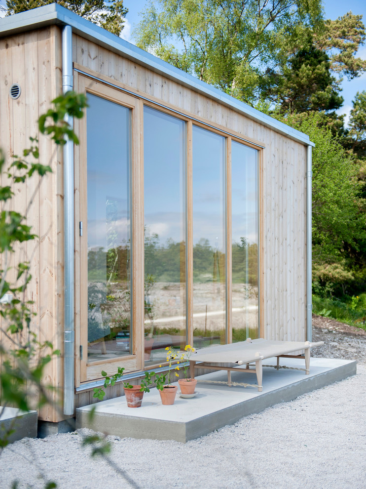 Réalisation d'une façade de maison design.